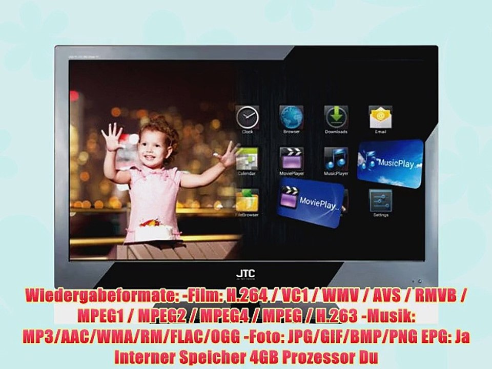 Jaytech JTC24C 61 cm (24 Zoll) LED-Backlight-Fernseher  (Full HD DVB-T/C 2x HDMI Smart TV Android