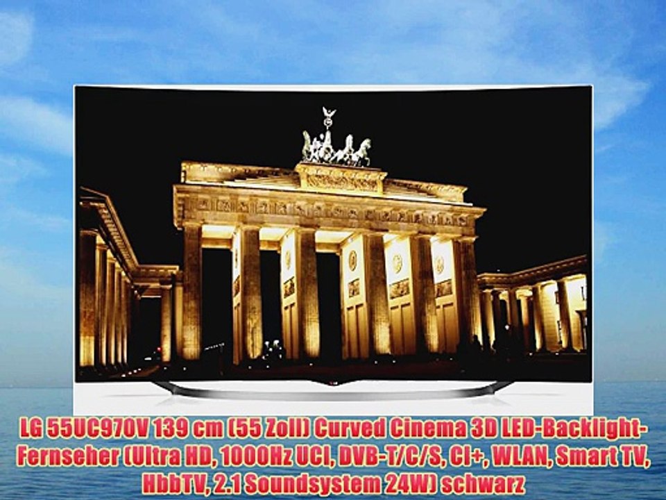 LG 55UC970V 139 cm (55 Zoll) Curved Cinema 3D LED-Backlight-Fernseher (Ultra HD 1000Hz UCI