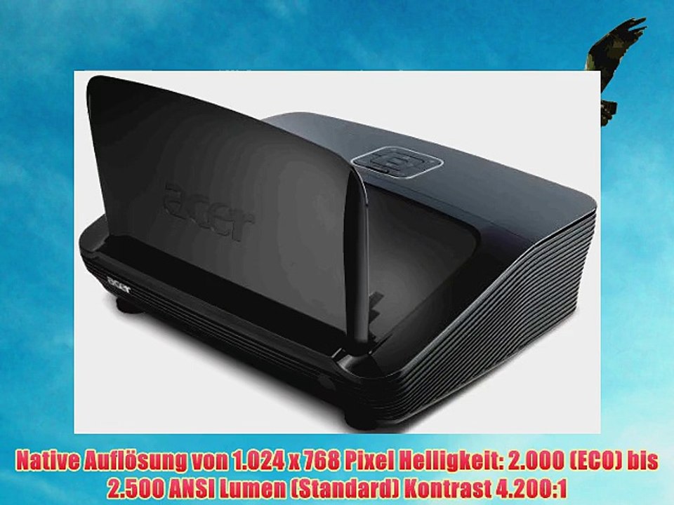 Acer U5200 DLP-Projektor (3D 1024 x 768 Pixel 4200:1 2000 ANSI Lumen 2x HDMI)