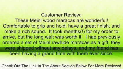Meinl Percussion MWM2AM Traditional Wood Round Maracas, Amber Finish Review