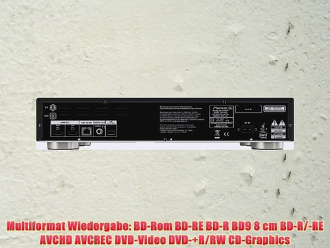 Pioneer BDP-450 3D-Blu-ray-Player (HDMI DLNA 1.5 Streaming Client Control App. Aluminium Front