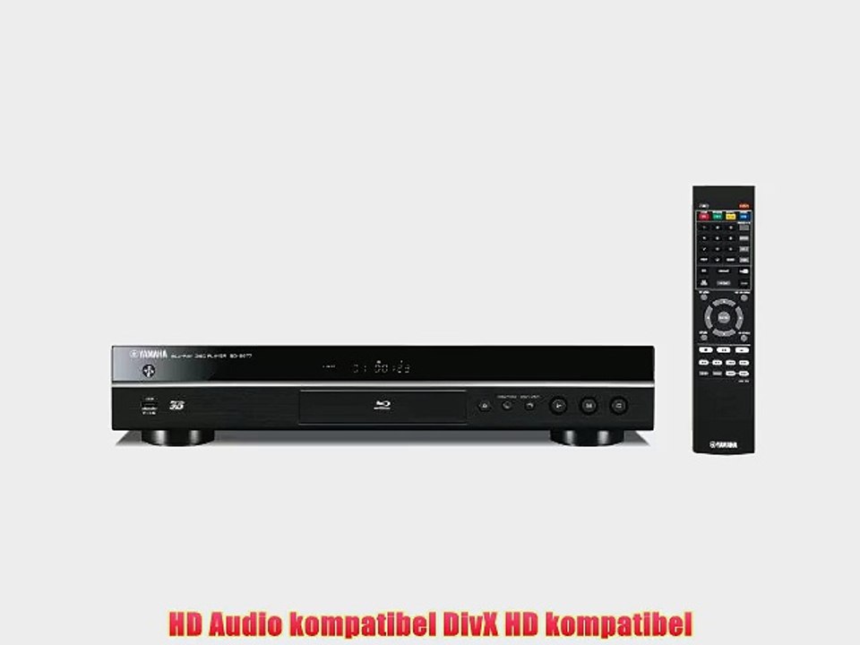 Yamaha BD-S677 Blu-ray Player (3D App-Steuerung DLNA HDMI USB) schwarz