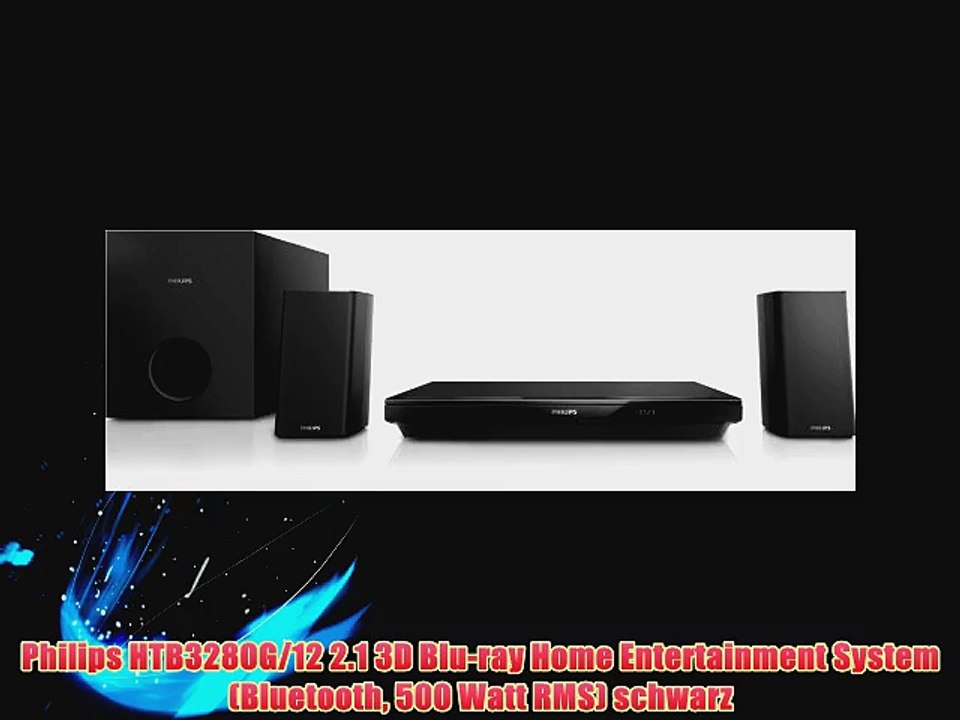 Philips HTB3280G/12 2.1 3D Blu-ray Home Entertainment System (Bluetooth 500 Watt RMS) schwarz