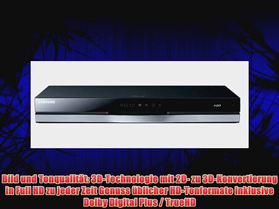 Samsung BD-E8300/EN 3D Blu-ray-Rekorder 320GB (2D/3D-Konverter DVB-T/-C WLAN) schwarz