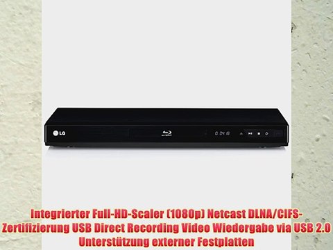 LG BD660 3D Blu-ray Player (HDMI Netzwerkf?hig DivX-zertifiziert USB 2.0) schwarz