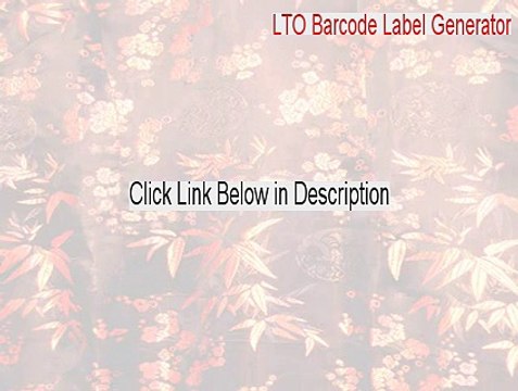 LTO Barcode Label Generator Full Download (Download Now 2015)