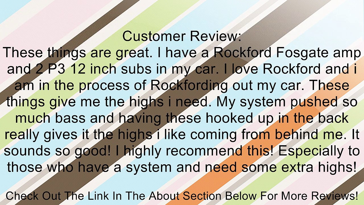 Rockford Fosgate Punch P1T-S Tweeter Kit Review
