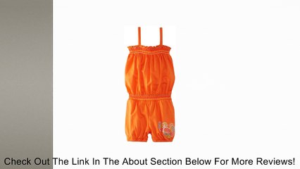 Kids Headquarters Little Girls' Printer Romper With Spaghettis Straps Toddler, Orange, 2T Review