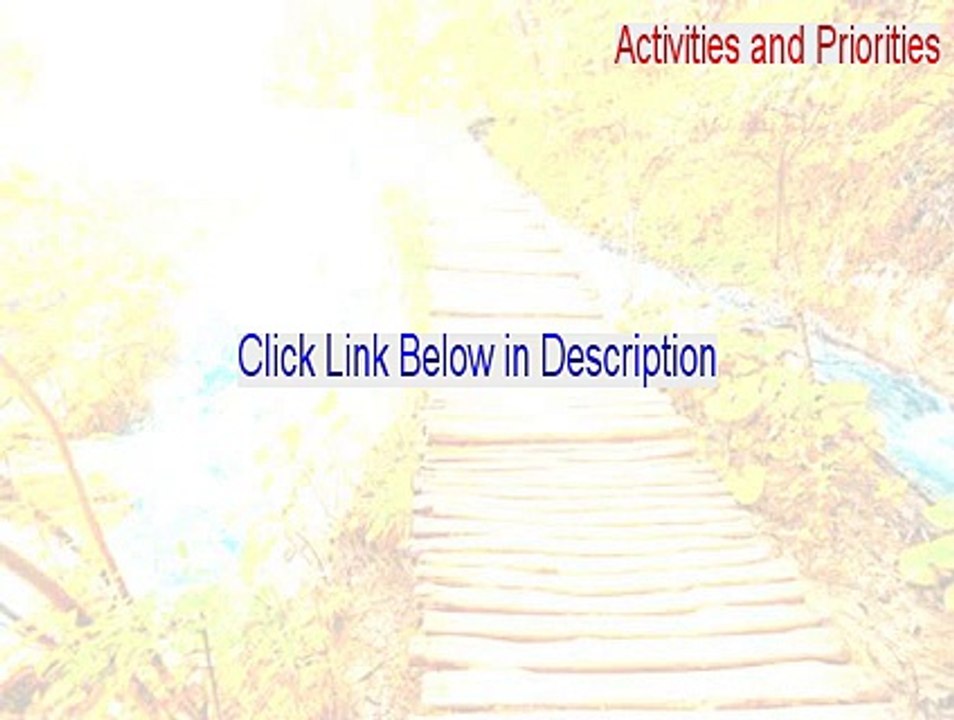 Activities and Priorities Download Free - Download Now (2015)