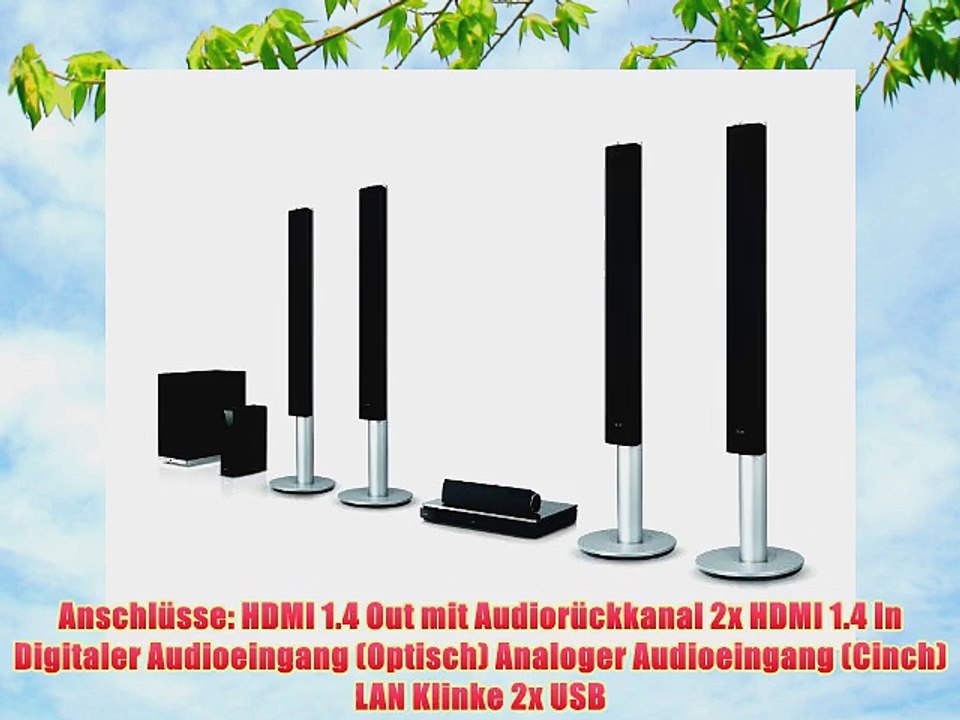 LG BH9540TW 3D Blu-ray 9.1 Heimkinosystem (1460 Watt Ultra HD Upscaling WLAN Smart TV Bluetooth