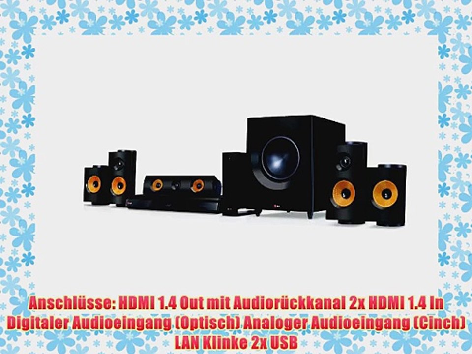Lg bh7240bw 3d blu-ray 5.1 heimkinosystem (1200 watt ultra hd upscaling wlan smart tv bluetooth