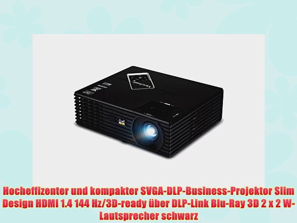 ViewSonic PJD5134 DLP-Projektor (SVGA 800 x 600 3D-f?hig direkt ?ber HDMI 1.4 144Hz 3D VGA