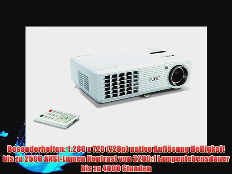 Acer H5360BD 3D DLP-Projektor (Kontrast 3200:1 2500 ANSI Lumen WXGA 1280 x 720 Pixel EU/UK)