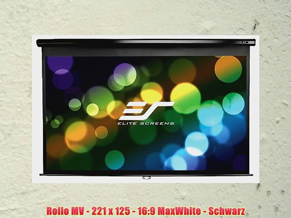 Rollo MV - 221 x 125 - 16:9 MaxWhite - Schwarz
