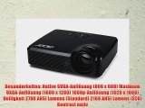 Acer P1120 DLP-Projektor (Kontrast 3000:1 2700 ANSI Lumen SVGA 800 x 600 Pixel HDMI) schwarz