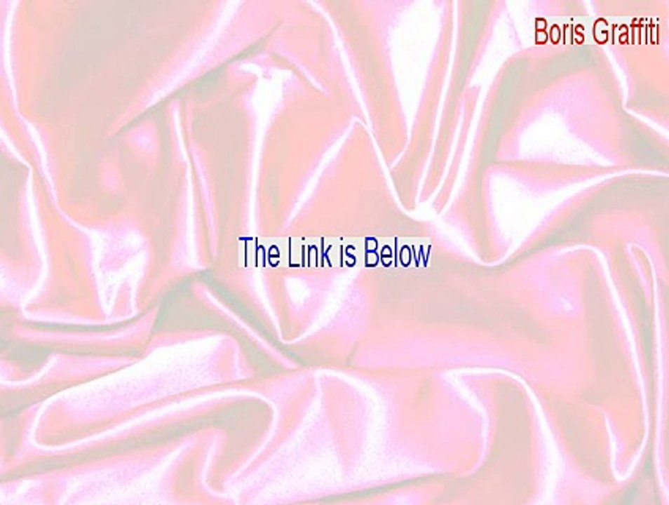 Boris Graffiti Full Download - Instant Download 2015