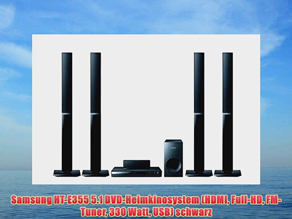 Samsung HT-E355 5.1 DVD-Heimkinosystem (HDMI Full-HD FM-Tuner 330 Watt USB) schwarz