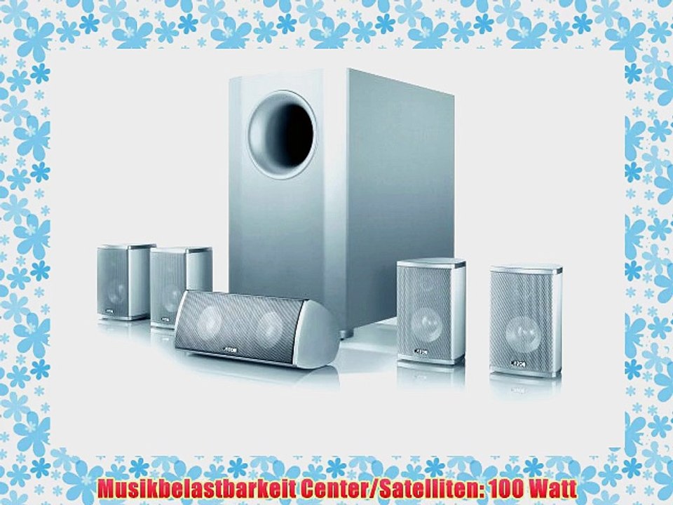 Canton Movie 1005 Heimkinosystem mit Subwoofer (2-Satelliten 100 Watt 2-Center 100 Watt 2-Surround