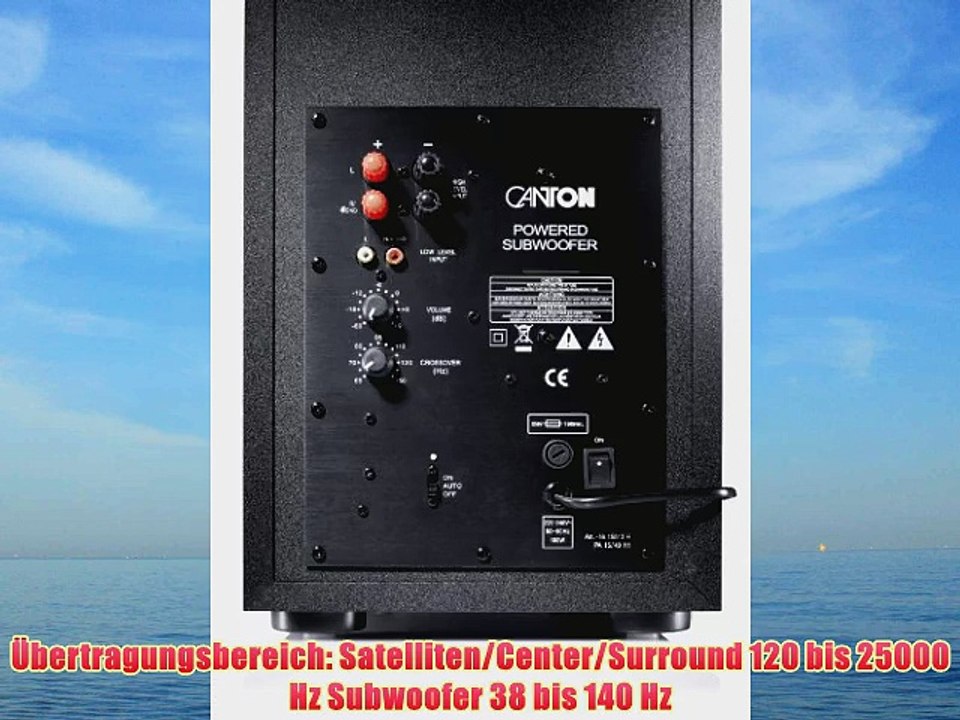 Canton Movie 130 Heimkinosystem mit Subwoofer (Musikbelastbarkeit 100 Watt) 1 St?ck schwarz