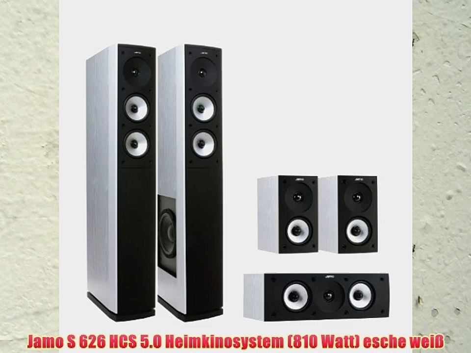 Jamo S 626 HCS 5.0 Heimkinosystem (810 Watt) esche wei?