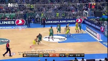 Η τάπα του Διαμαντίδη στον Tomic! Panathinaikos B.C. vs FC Barcelona Bàsquet {5_3_2015}‬ - HD