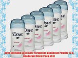 Dove Invisible Solid Anti-Perspirant Deodorant Powder 73 g Deodorant Stick (Pack of 6)