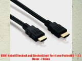 HDMI Kabel (SteckerA auf SteckerA) mit Ferrit von PerfectHD - 125 Meter - 7 St?ck