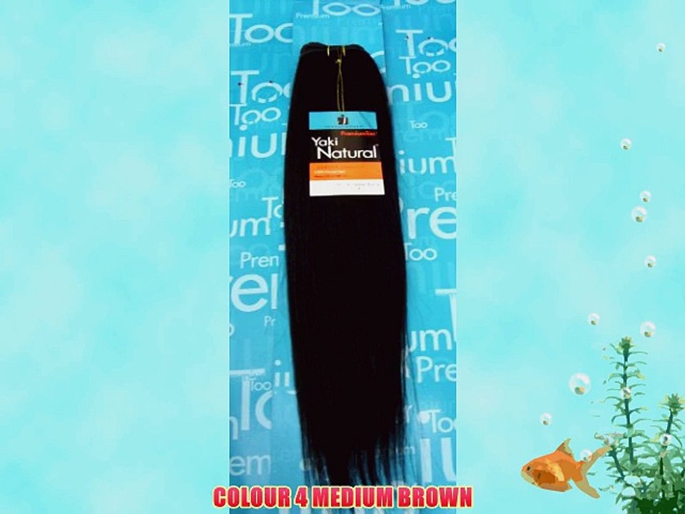 16 HUMAN HAIR EXTENSION YAKI WEAVE WEFT 75-90 COLOUR 4 (MEDIUM BROWN)