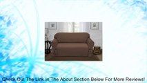 Chocolate Brown Lucerne Ribbed Slipcover, Sofa Love Seat Chair Review
