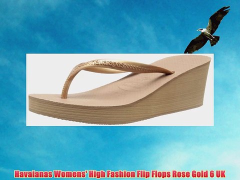 Havaianas Womens' High Fashion Flip Flops Rose Gold 6 UK