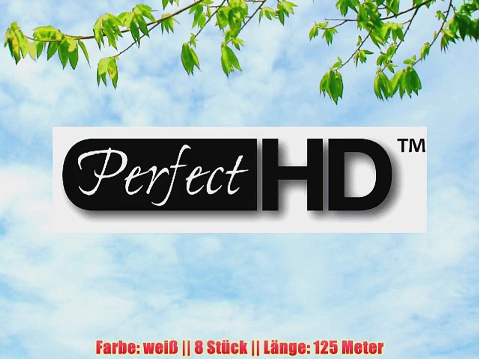PerfectHD HDMI Kabel Stecker A -Stecker A (wei?) mit Ethernet - 125 Meter - 8 St?ck