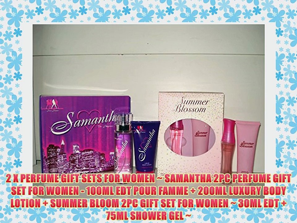 2 X PERFUME GIFT SETS FOR WOMEN ~ SAMANTHA 2PC PERFUME GIFT SET FOR WOMEN - 100ML EDT POUR