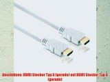 PerfectHD HDMI Kabel Stecker A -Stecker A (wei?) mit Ethernet - 125 Meter - 10 St?ck
