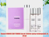 Chanel CHANCE EAU TENDRE Eau de Toilette spray rechargeable 3x 20 ml