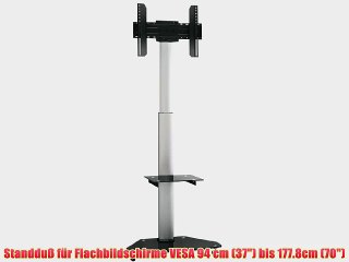 My Wall HP1DL Standfu? f?r Flachbildschirm (bis 1778 cm (70 Zoll) drehbar 90 degree) silber