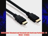 HDMI Kabel (SteckerA auf SteckerA) mit Ferrit von PerfectHD - 15 Meter - 6 St?ck