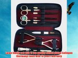 Family Size Black Leather Manicure Pedicure Grooming Nail Care Set