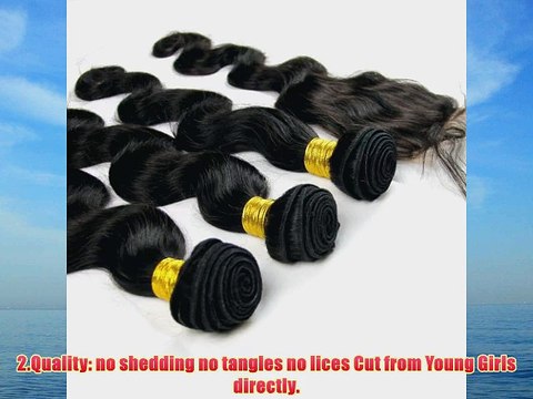 Hot Hair Grade 5A 1 Piece Lace Top Closure 16inch with 3Pcs Hair Bundles 18inch 20inch 22inch4pcs/lotRemy