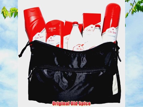 Original Old Spice Set 6 Pieces Including EdT AS Deotick 50ml Deo Spray Showergel and Cosmetic