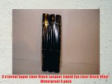 3 x Loreal Super Liner Black Lacquer Liquid Eye Liner Black Vinyl -Waterproof 3 pack