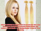 200S 200 STRANDS Pre Bonded Nail U Tip Kertain Glue 100 % Real Remy Human Straight Hair Extensions