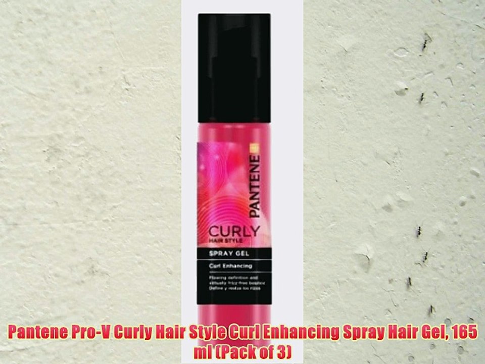 Pantene Pro-V Curly Hair Style Curl Enhancing Spray Hair Gel 165 ml (Pack of 3)