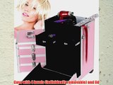 TecTake Cosmetics and Make Up Beauty Case Trolley Vanity Box pink