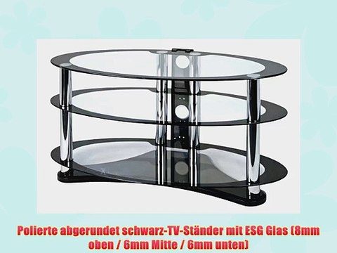 Zyon Ellipse LCD und Plasma TV-St?nder aus Glas mit Kabelmanagement - 26-50