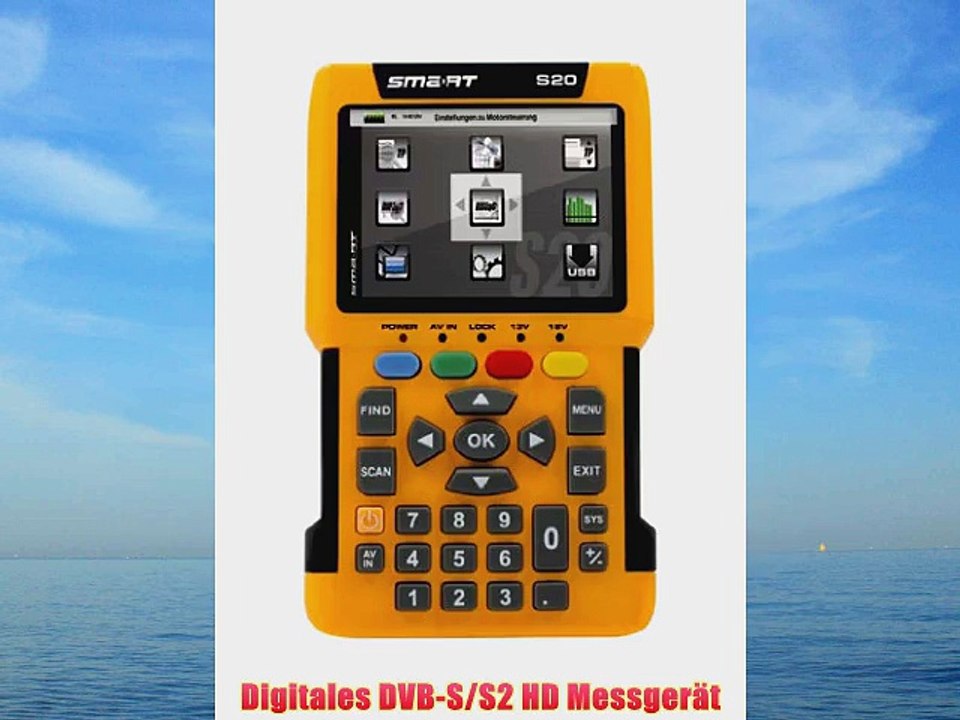 Smart Smartmeter S20 digitales DVB-S/S2 Satelliten Messger?t (89 cm (35 Zoll) LCD-Display 720
