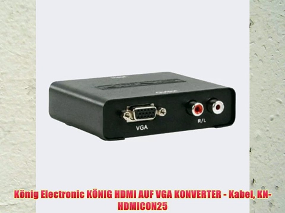 K?nig Electronic K?NIG HDMI AUF VGA KONVERTER - Kabel KN-HDMICON25