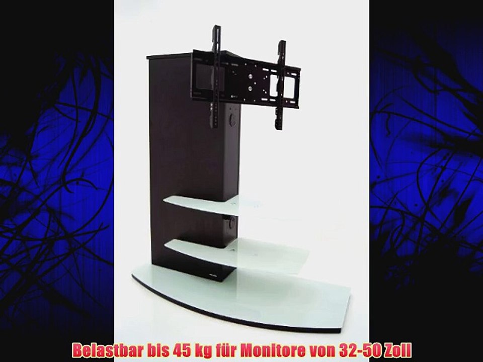 Plasma/LCD TV Rack Almeria -Schwarz / Weissglas