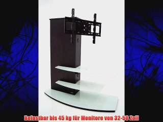 Plasma/LCD TV Rack Almeria -Schwarz / Weissglas