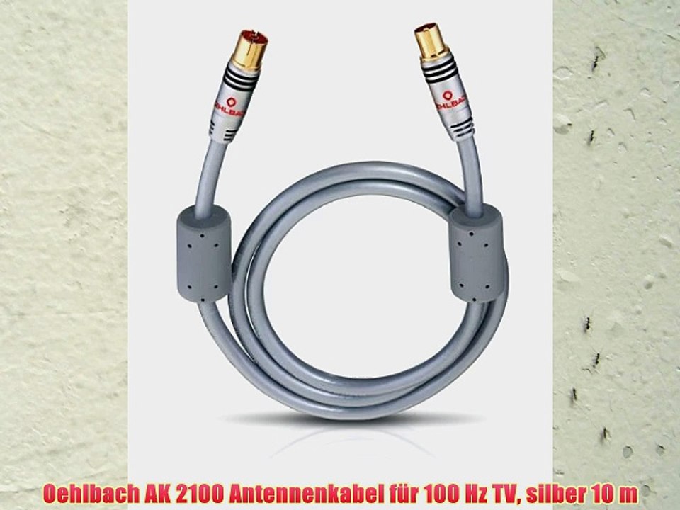Oehlbach AK 2100 Antennenkabel f?r 100 Hz TV silber 10 m
