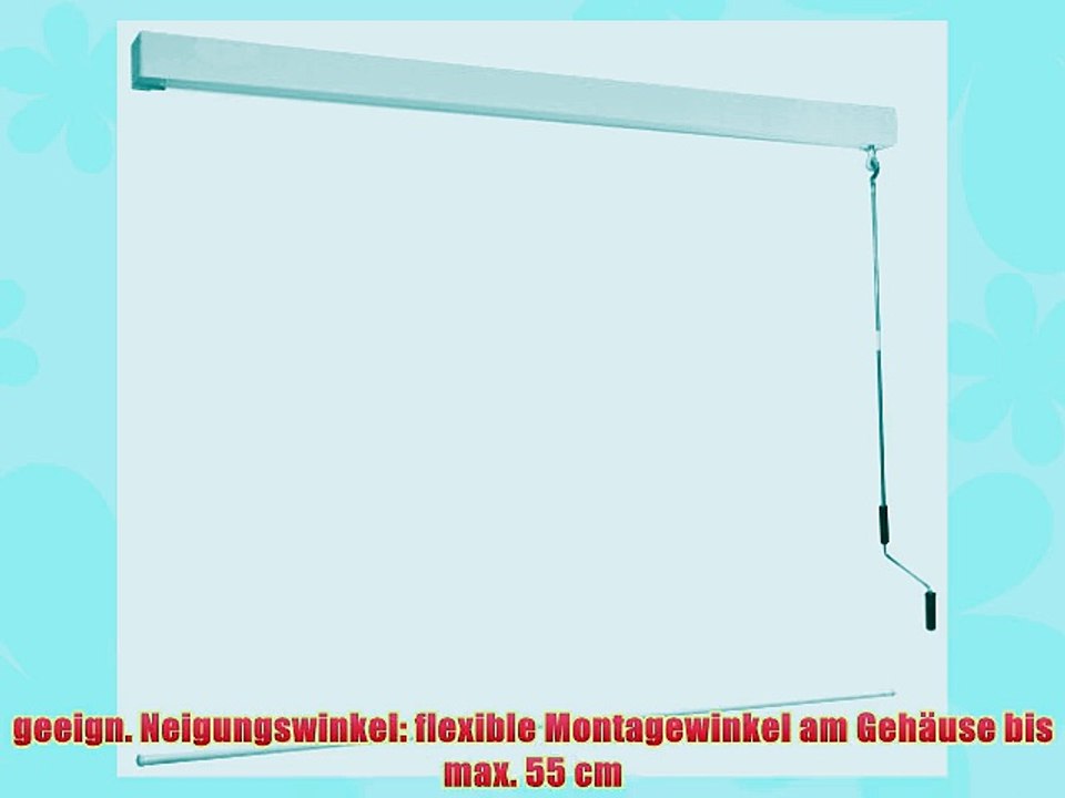 Franken XRR20 Rolloleinwand mit Kurbel 200 x 200 cm mattwei?es Gewebe